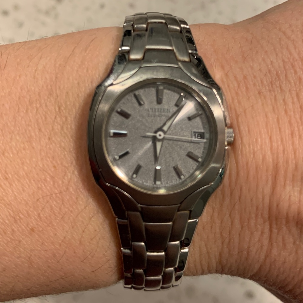 Citizen eco drive watch silver